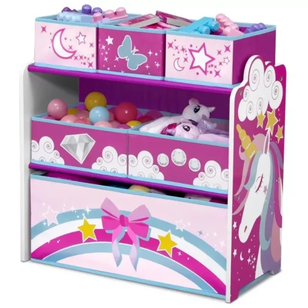 Unicorn 6 Bin Toy Storage Organizer - Fun and Functional! - Image 5