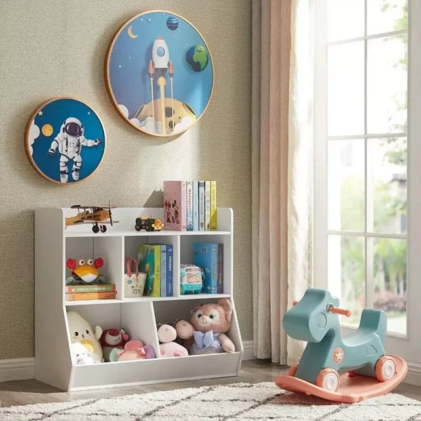 Kovhzcu Toy Storage Organizer with Bookshelf - Image 7