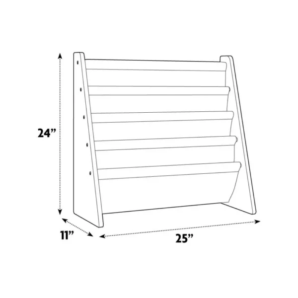 Compact Toddler Book Rack with Easy-View Sling Sleeves - Image 6