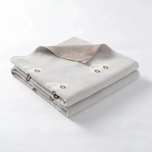 Versatile Cotton Knit Baby Swaddle Blankets for All Seasons - Image 4