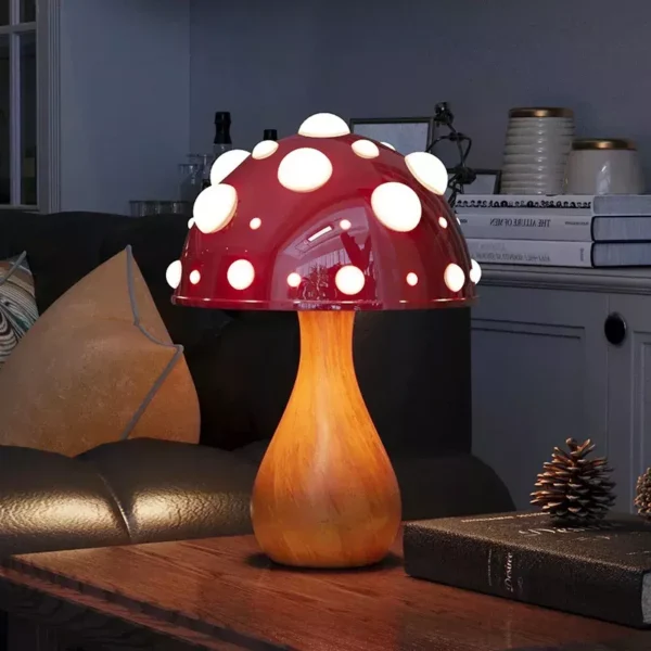 Tricolor LED Amanita Mushroom Lamp