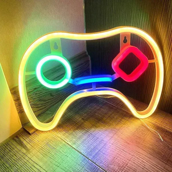 USB-Powered Neon Gaming Icon Light - Image 4