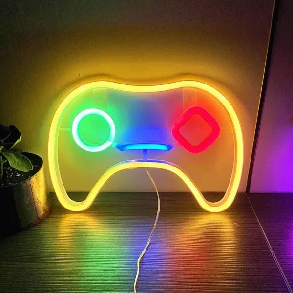 USB-Powered Neon Gaming Icon Light - Image 5