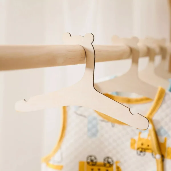 Wooden Baby Clothes Hangers: Creative Room Decor & Children’s Organizer - Image 4