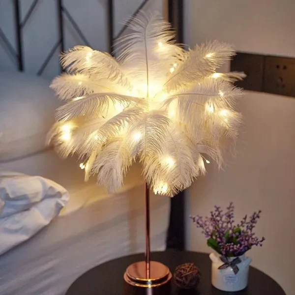 Luminous Feather LED Table Lamp - Image 2