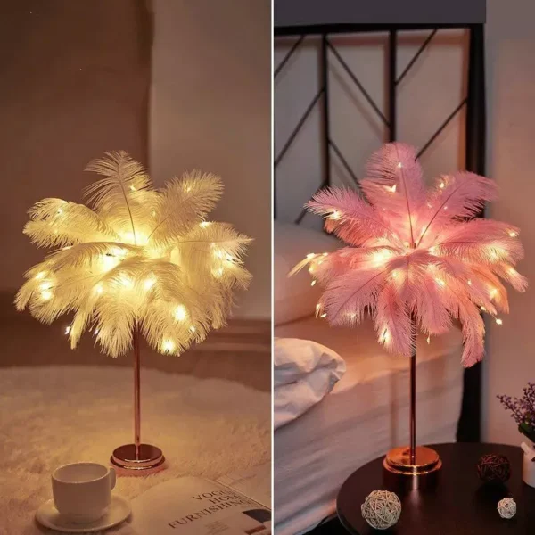 Luminous Feather LED Table Lamp - Image 4