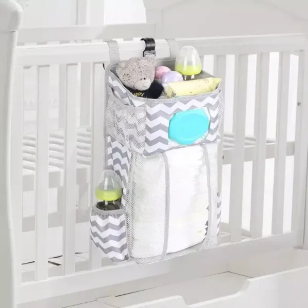 Multi-Functional Diaper Stacker & Nursery Organizer - Space Saving Crib and Wall Storage Solution - Image 3