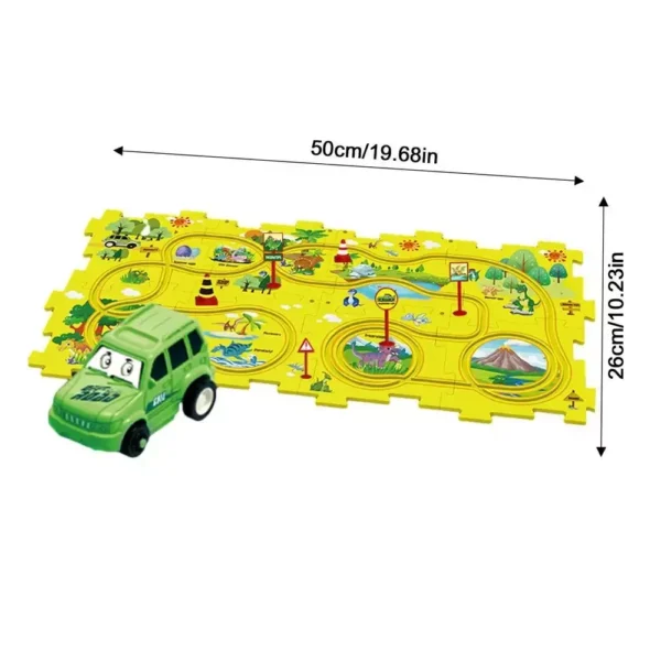 Children's Educational Puzzle Track Car Play Set - Image 9