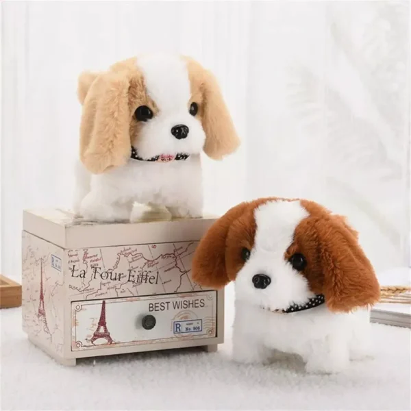 Interactive Plush Electric Puppy - Walking, Barking, Nodding, Tail Wagging Toy Dog - Image 3