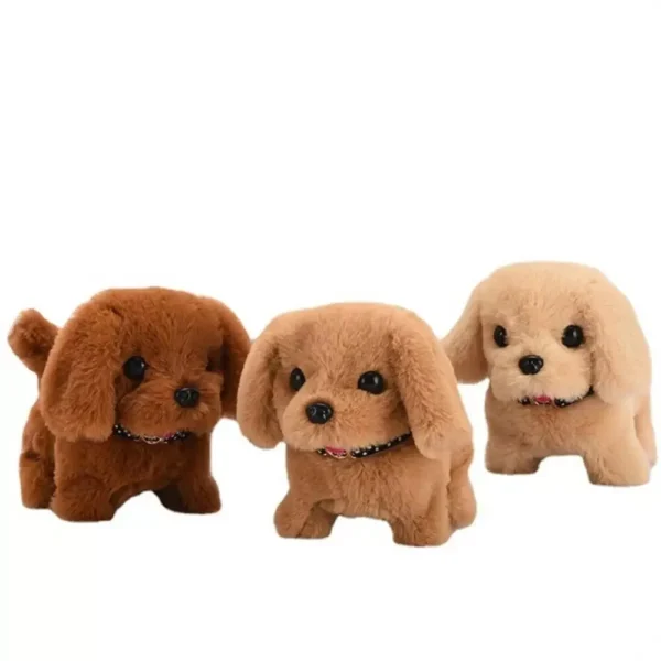 Interactive Plush Electric Puppy - Walking, Barking, Nodding, Tail Wagging Toy Dog - Image 2