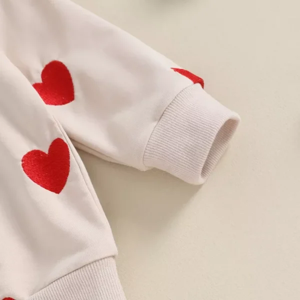 Toddler Heart Embroidery Outfit Set 6M-4T - Image 4