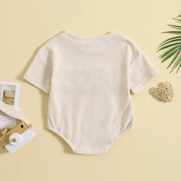 Unisex Baby Summer Heart Pattern Bodysuit - Image 5