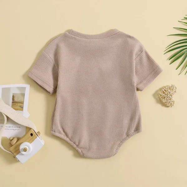 Unisex Baby Summer Heart Pattern Bodysuit - Image 4