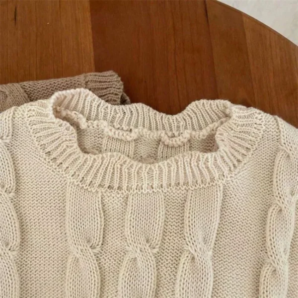 Korean-Inspired Knitted Vest Sweater for Baby Girls - Cozy and Stylish Autumn Winter Wear - Image 5