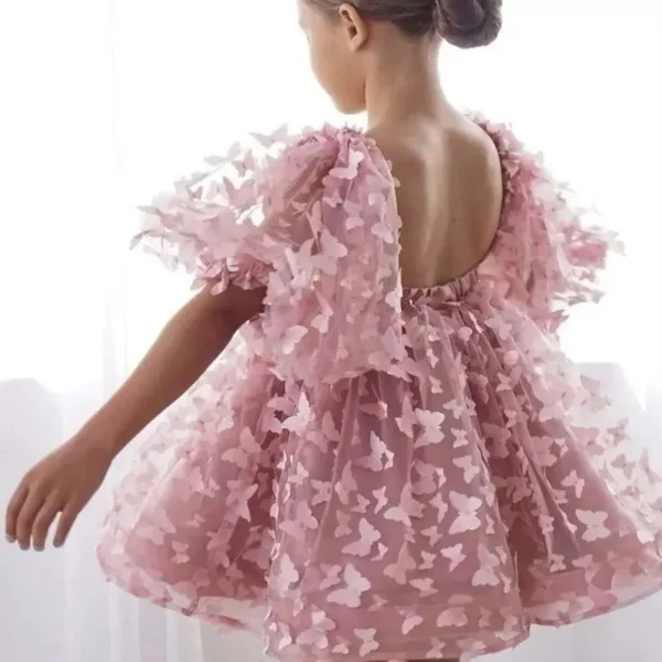 Enchanting Princess Butterfly Tutu Dress for Girls 1-12 Years - Perfect for Parties & Special Occasions - Image 7