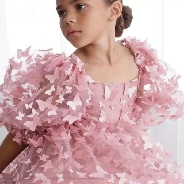 Enchanting Princess Butterfly Tutu Dress for Girls 1-12 Years - Perfect for Parties & Special Occasions - Image 5