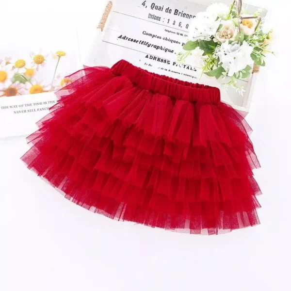 Enchanting Tulle Tutu Skirt for Girls - Fluffy Ballet Pettiskirt for Party and Dance - Image 2