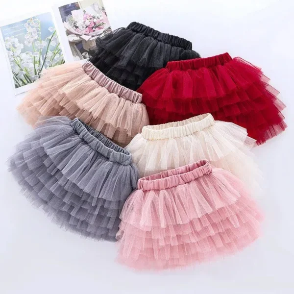 Enchanting Tulle Tutu Skirt for Girls - Fluffy Ballet Pettiskirt for Party and Dance - Image 3