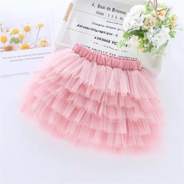 Enchanting Tulle Tutu Skirt for Girls - Fluffy Ballet Pettiskirt for Party and Dance - Image 4