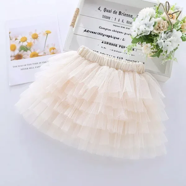 Enchanting Tulle Tutu Skirt for Girls - Fluffy Ballet Pettiskirt for Party and Dance - Image 6