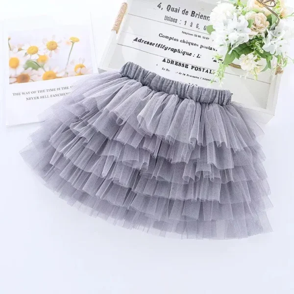 Enchanting Tulle Tutu Skirt for Girls - Fluffy Ballet Pettiskirt for Party and Dance - Image 5