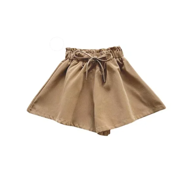 2023 Vintage Style Cotton Skirt Shorts for Toddler & Infant Girls - Summer Elastic Waist Drawstring Shorts